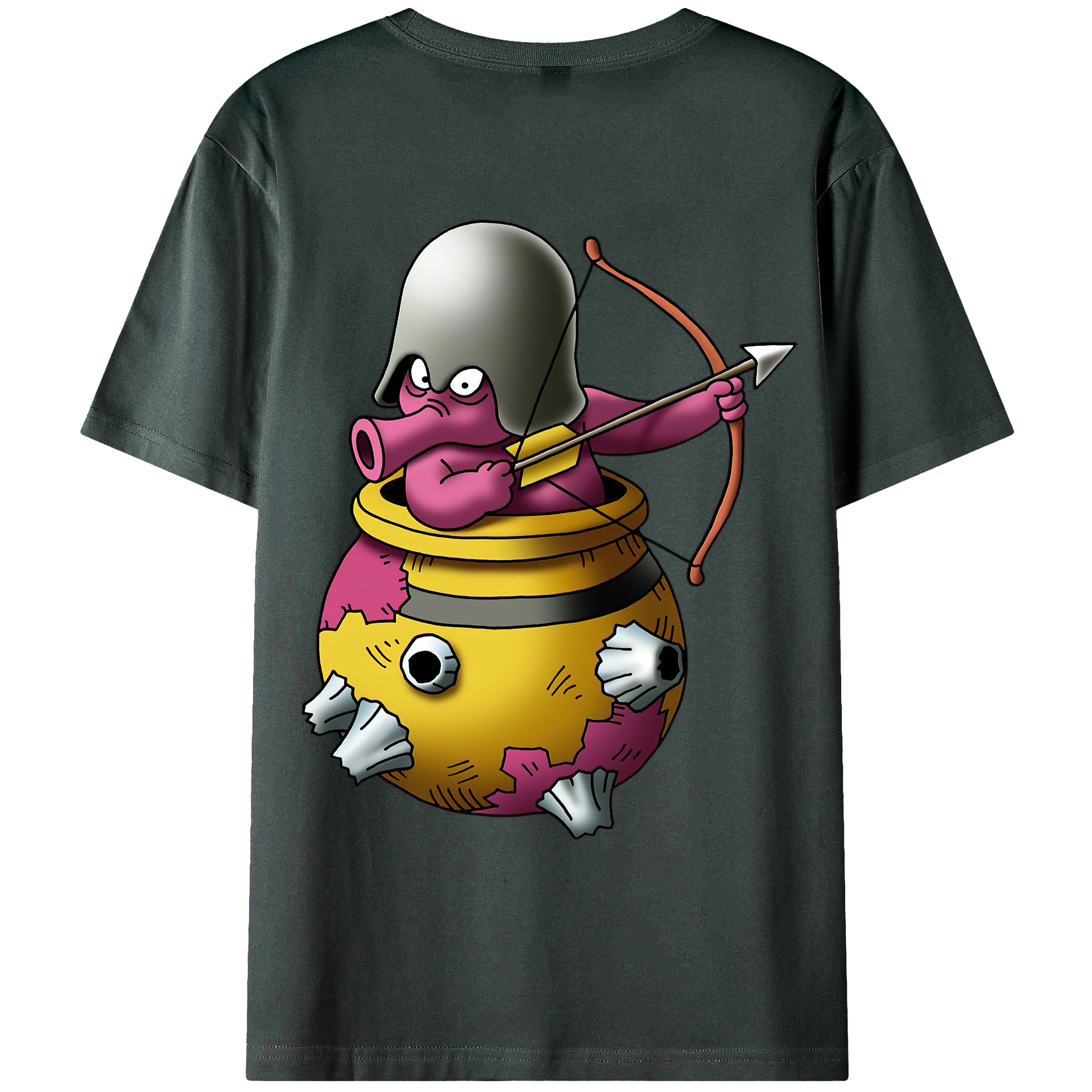 （画像用） ドラゴンクエスト Doragon Kuesuto Dragon Quest 綿100％ メンズ半袖Tシャツ（バックプリント） 通気性